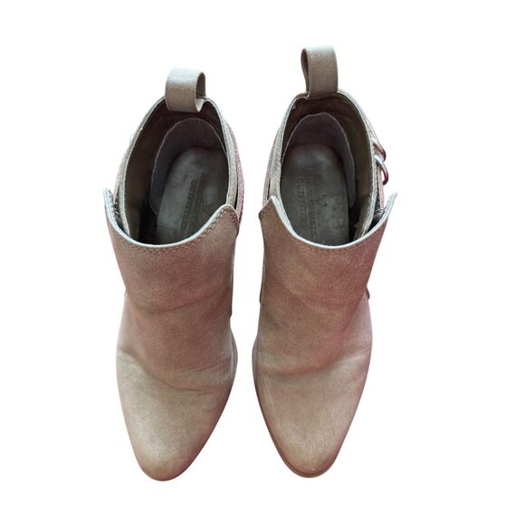 American Eagle Outfitters Taupe Suede Ankle Boots - Women's Size 7.5 - Picture 2 of 5